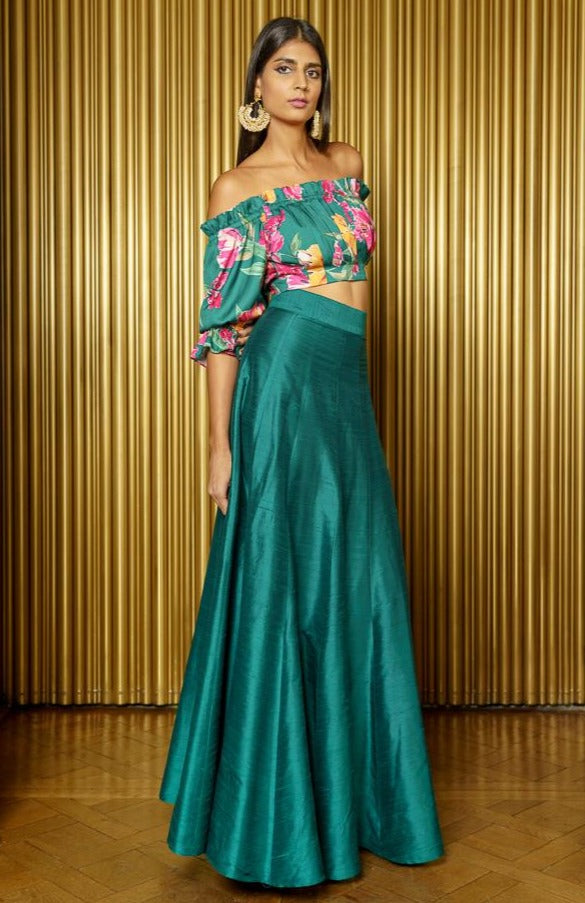 Off shoulder top shop with long skirt