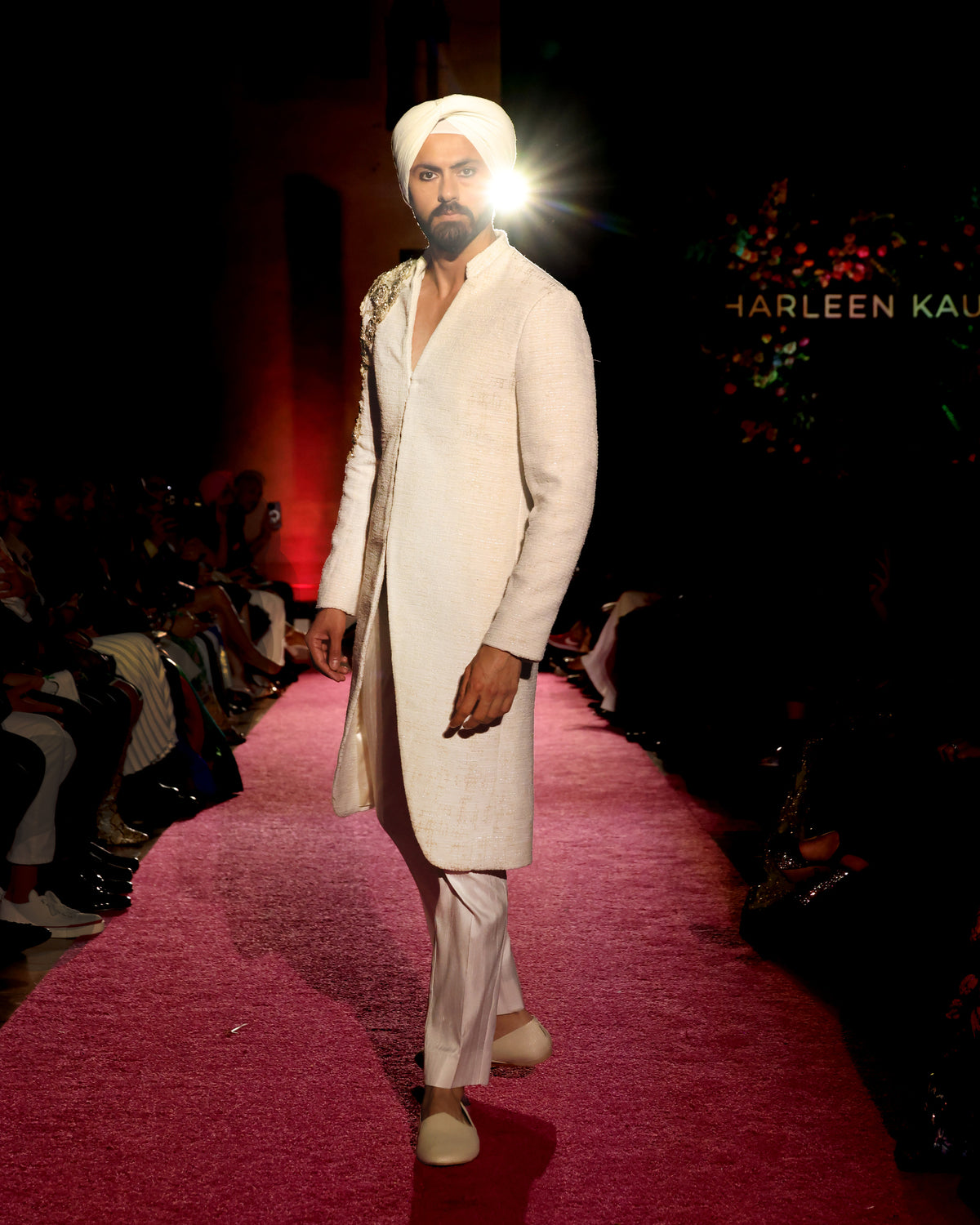 JOHAR Ivory and Gold Sherwani