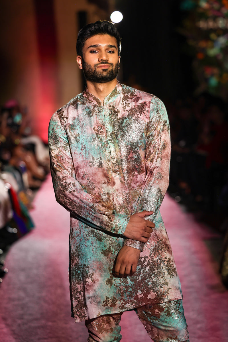 RENZO Blush, Mint and Gold Kurta