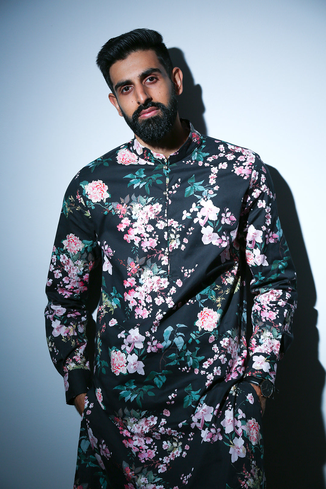 Mens floral 2025 kurta pajama